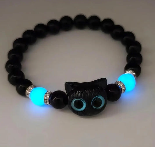 GLOW IN THE DARK CAT BRACELET