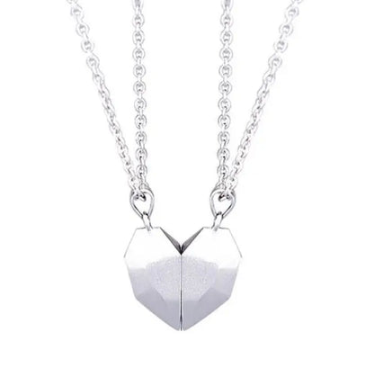 MATCHING GEOMETRIC HEART NECKLACE SET